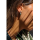 Boucles d'oreilles pendantes asymétriques Corail (ear jacket)