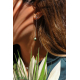 Boucles d'oreilles pendantes asymétriques Corail (ear jacket)